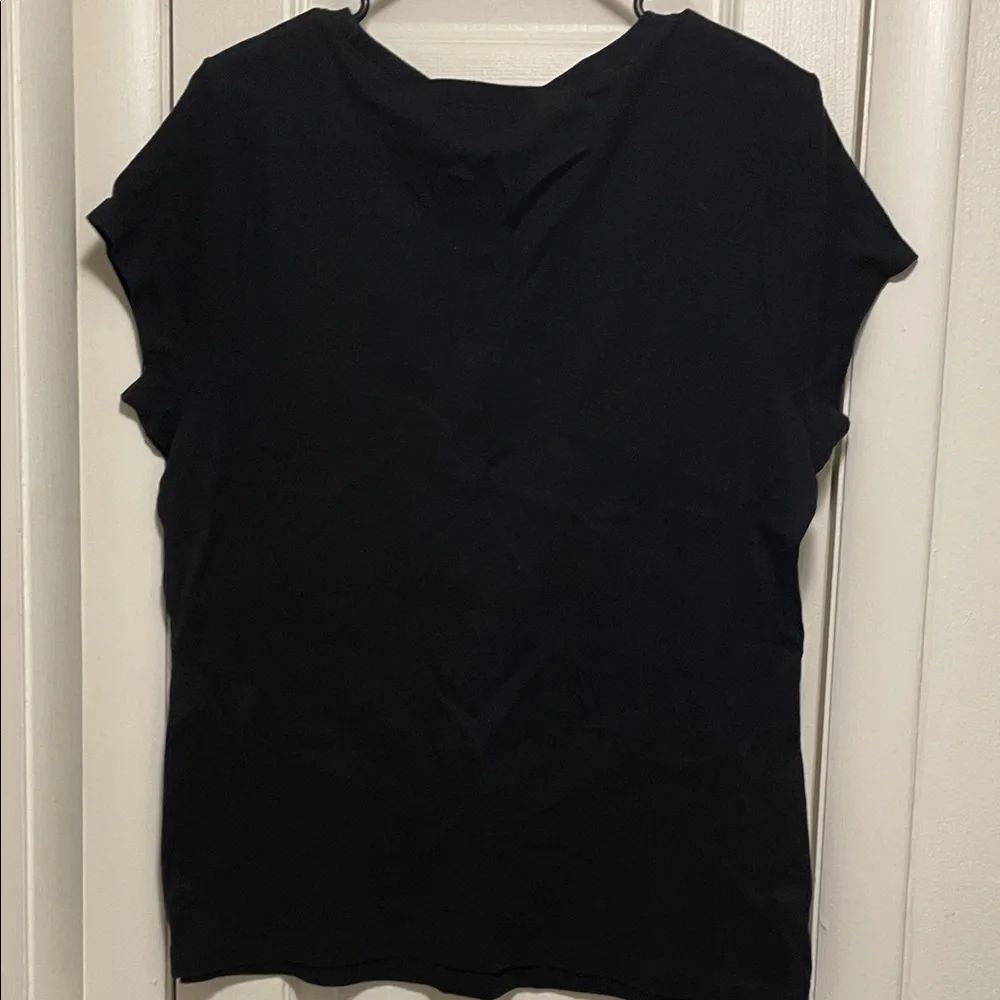 a.n.a Black Tee with Gray Floral Accents - Picture 4 of 6